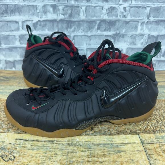 Nike Air Foamposite Pro Retro Green Red Gum 624041-004 Mens Size 10 Rare - Picture 1 of 11